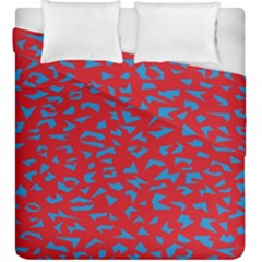 Blue Red Space Galaxy Duvet Cover Double Side (king Size)