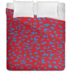 Blue Red Space Galaxy Duvet Cover Double Side (california King Size)