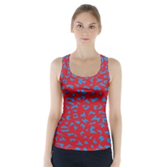 Blue Red Space Galaxy Racer Back Sports Top