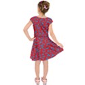 Blue Red Space Galaxy Kids  Short Sleeve Dress View2