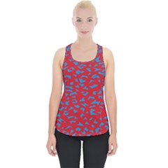 Blue Red Space Galaxy Piece Up Tank Top