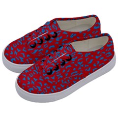 Blue Red Space Galaxy Kids  Classic Low Top Sneakers by Mariart