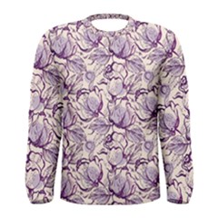 Vegetable Cabbage Purple Flower Men s Long Sleeve Tee by Mariart