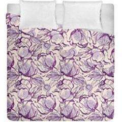 Vegetable Cabbage Purple Flower Duvet Cover Double Side (king Size)