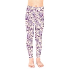 Vegetable Cabbage Purple Flower Kids  Legging