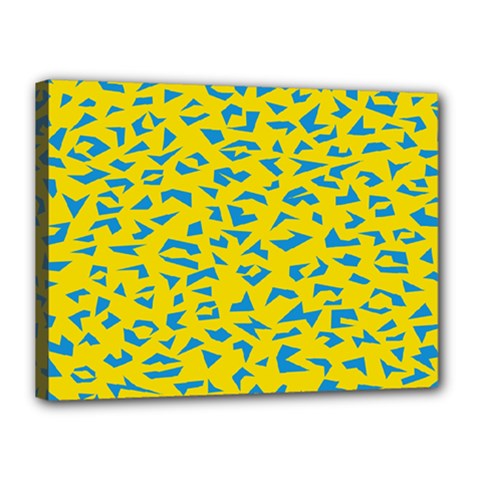 Blue Yellow Space Galaxy Canvas 16  X 12 