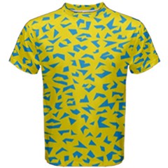 Blue Yellow Space Galaxy Men s Cotton Tee