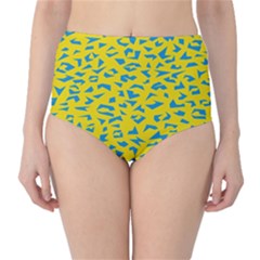 Blue Yellow Space Galaxy High-waist Bikini Bottoms by Mariart