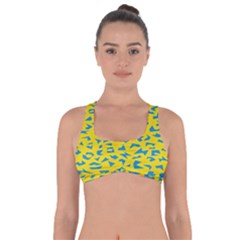 Blue Yellow Space Galaxy Got No Strings Sports Bra