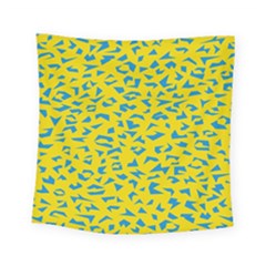 Blue Yellow Space Galaxy Square Tapestry (small) by Mariart