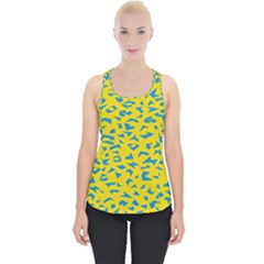 Blue Yellow Space Galaxy Piece Up Tank Top by Mariart