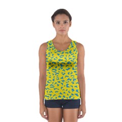 Blue Yellow Space Galaxy Sport Tank Top 