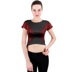 Black Red Door Crew Neck Crop Top