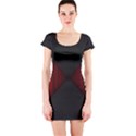 Black Red Door Short Sleeve Bodycon Dress View1