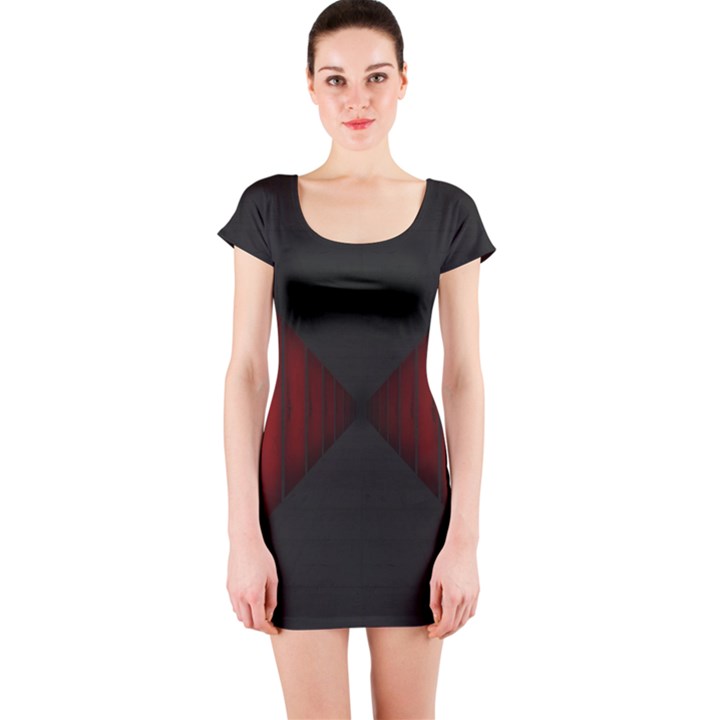 Black Red Door Short Sleeve Bodycon Dress