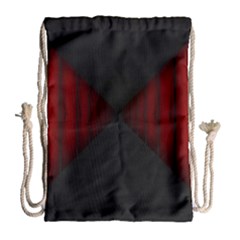 Black Red Door Drawstring Bag (large)