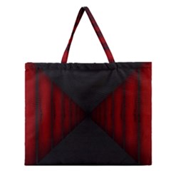 Black Red Door Zipper Large Tote Bag