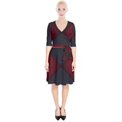 Black Red Door Wrap Up Cocktail Dress