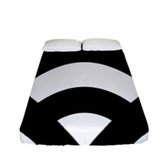 Circle White Black Fitted Sheet (full/ Double Size) by Mariart