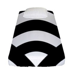 Circle White Black Fitted Sheet (single Size) by Mariart