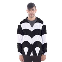 Circle White Black Hooded Wind Breaker (men)