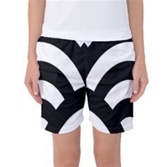 Circle White Black Women s Basketball Shorts