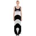 Circle White Black Maxi Thigh Split Dress View1