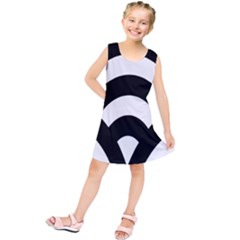 Circle White Black Kids  Tunic Dress