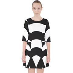 Circle White Black Pocket Dress by Mariart