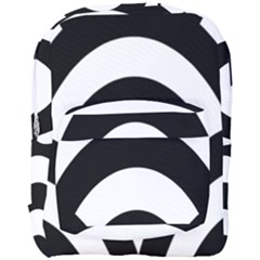 Circle White Black Full Print Backpack