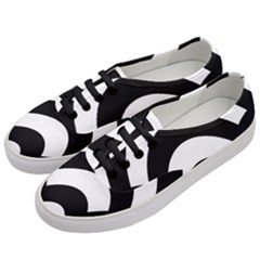 Circle White Black Women s Classic Low Top Sneakers by Mariart