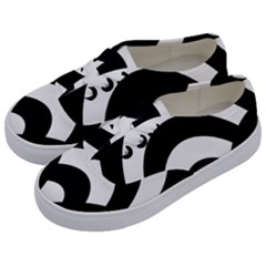 Circle White Black Kids  Classic Low Top Sneakers by Mariart