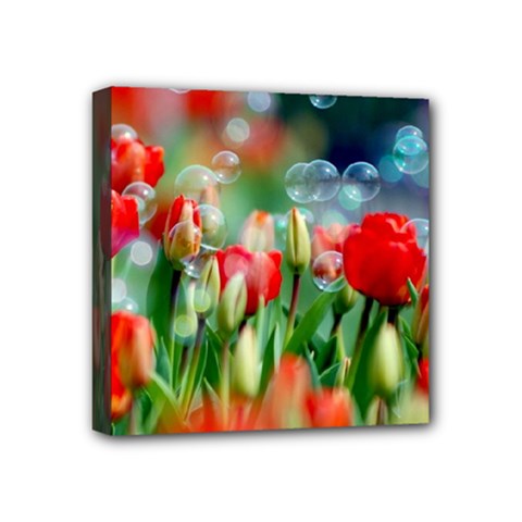 Colorful Flowers Mini Canvas 4  X 4  by Mariart