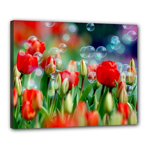 Colorful Flowers Canvas 20  X 16  by Mariart