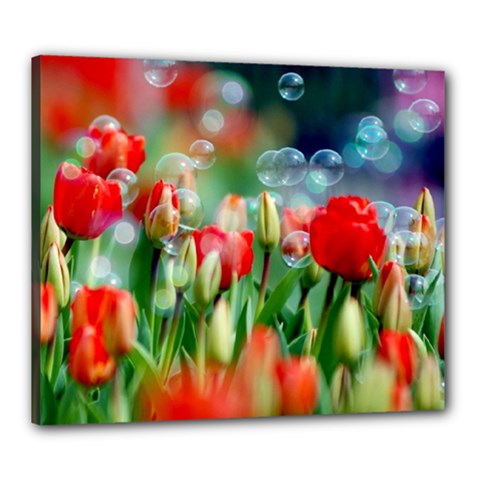 Colorful Flowers Canvas 24  X 20  by Mariart