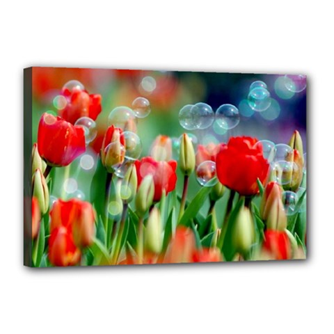 Colorful Flowers Canvas 18  X 12  by Mariart