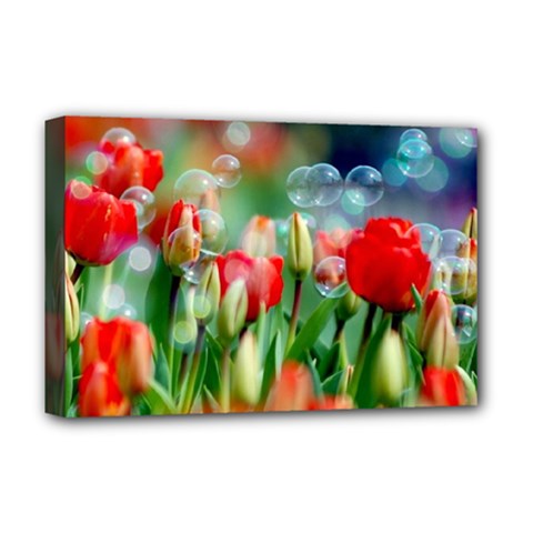 Colorful Flowers Deluxe Canvas 18  X 12  