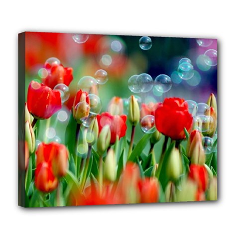 Colorful Flowers Deluxe Canvas 24  X 20  