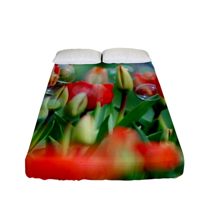 Colorful Flowers Fitted Sheet (Full/ Double Size)