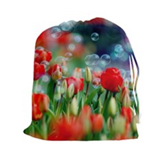 Colorful Flowers Drawstring Pouches (xxl)