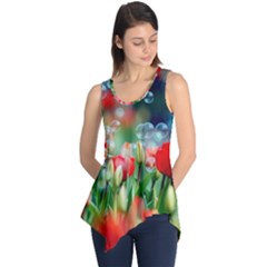 Colorful Flowers Sleeveless Tunic