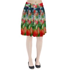 Colorful Flowers Pleated Skirt