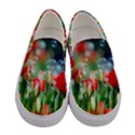 Colorful Flowers Women s Canvas Slip Ons View1