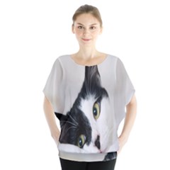 Cat Face Cute Black White Animals Blouse