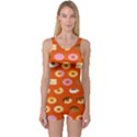 Coffee Donut Cakes One Piece Boyleg Swimsuit View1