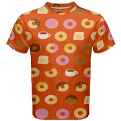 Coffee Donut Cakes Men s Cotton Tee by Mariart