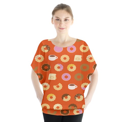 Coffee Donut Cakes Blouse by Mariart