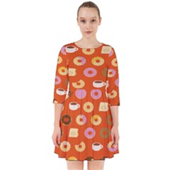 Coffee Donut Cakes Smock Dress by Mariart