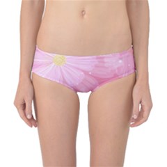 Cosmos Flower Floral Sunflower Star Pink Frame Classic Bikini Bottoms