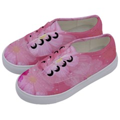 Cosmos Flower Floral Sunflower Star Pink Frame Kids  Classic Low Top Sneakers by Mariart